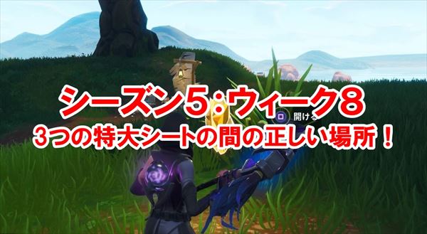 【フォートナイト】3つの特大シートの間の場所1分解説！